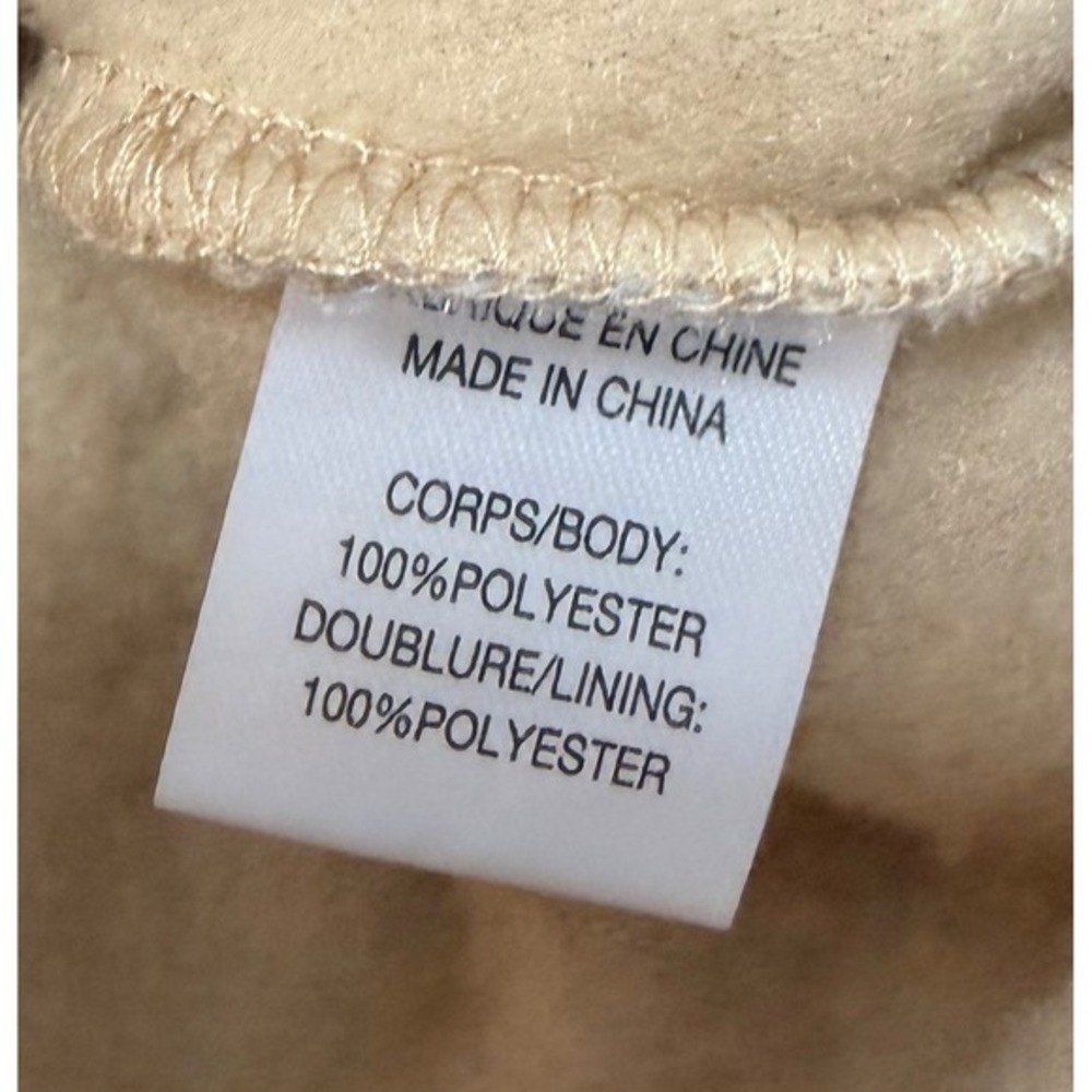 My Style Teddy Sherpa Fleece XL Button Front Shacket Jacket Tan - Picture 8 of 8